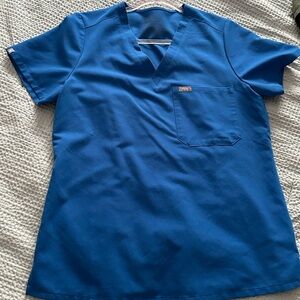 Figs Catarina One Pocket Scrub Top Blue PO 1805 Women's M